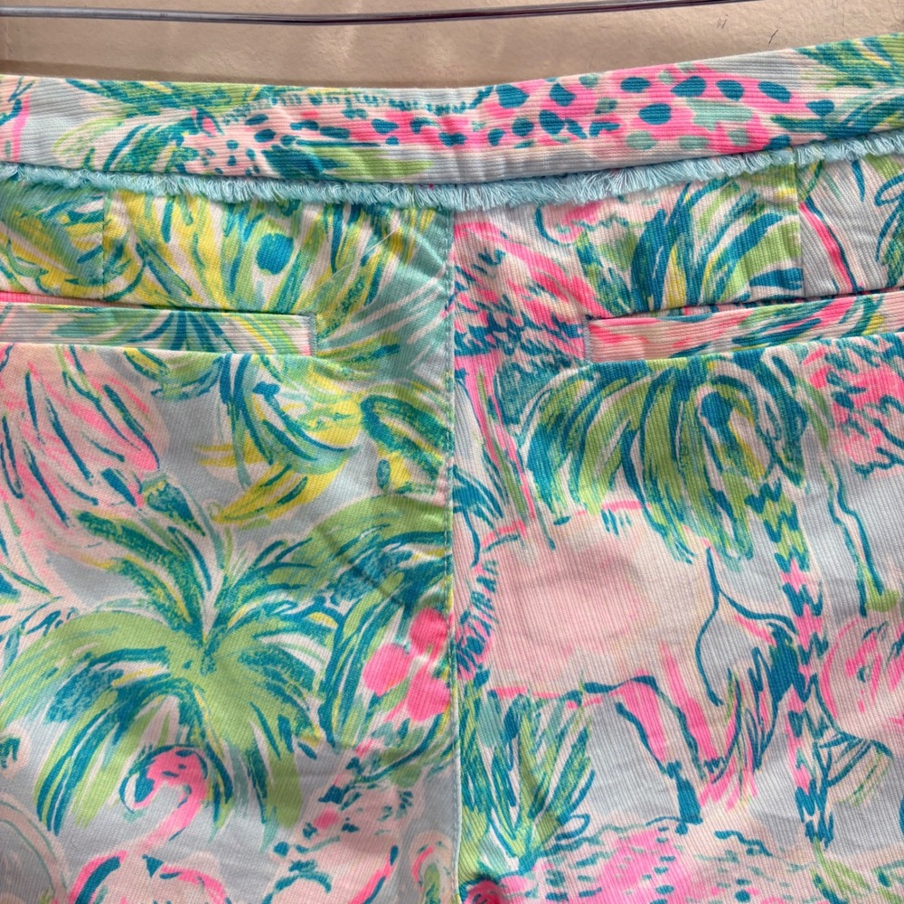 Lilly Pulitzer Adie Short Seasalt Blue on Parade Neon Tropical Flamingo Preppy 0 - Picture 7 of 9